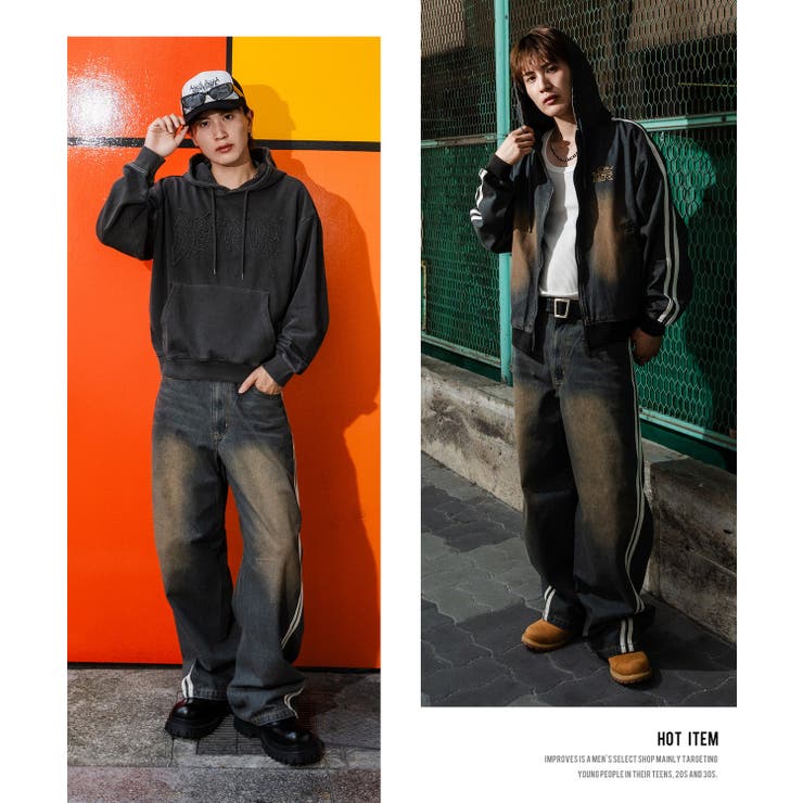 デニムパンツ メンズ サイドライン | improves | 詳細画像7 