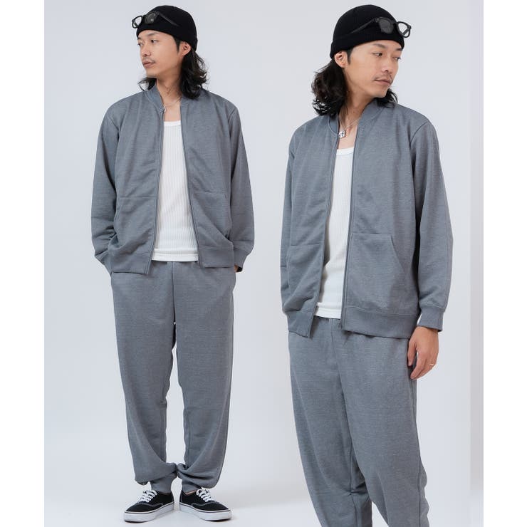 チャコール | セットアップ メンズ トラックジャケット | improves