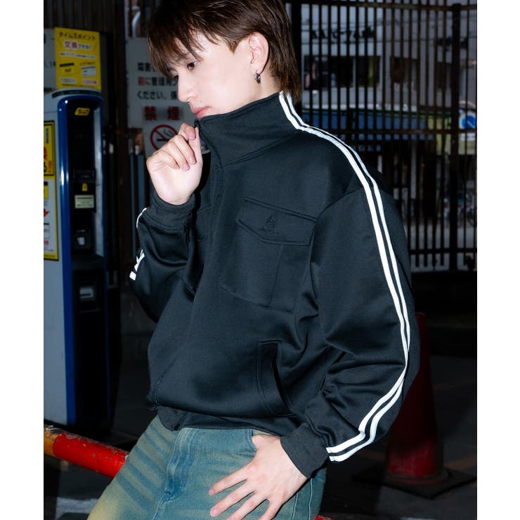 ブラック | ジャージ メンズ ラインジャージ | improves