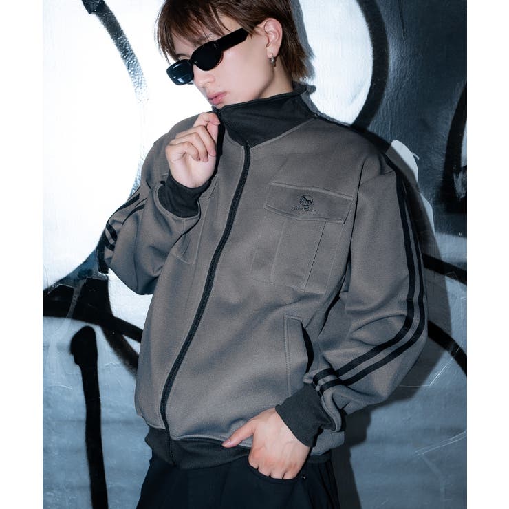 杢グレー | ジャージ メンズ ラインジャージ | improves