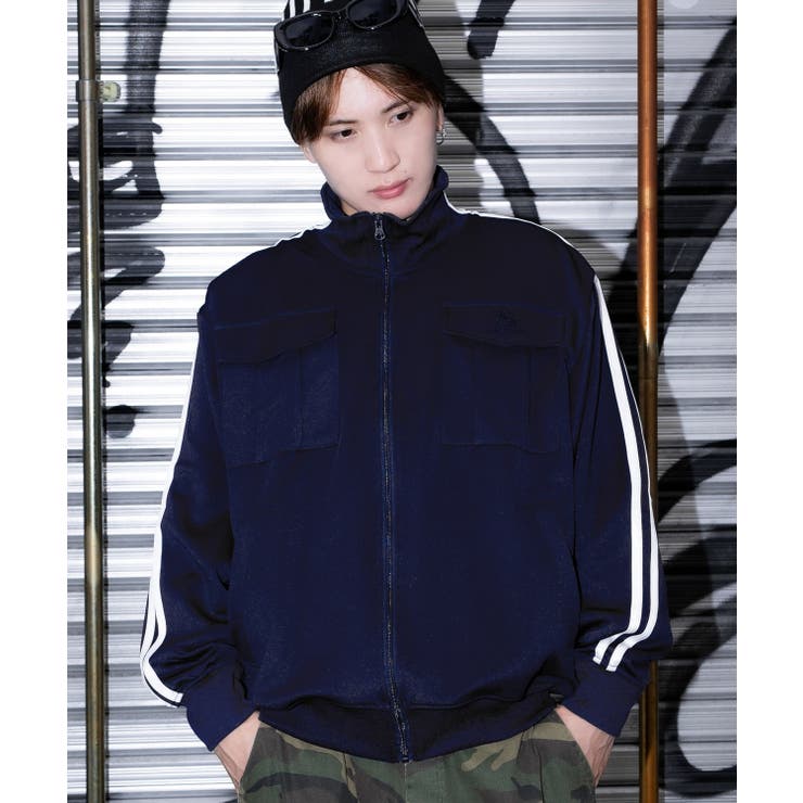 ネイビー | ジャージ メンズ ラインジャージ | improves