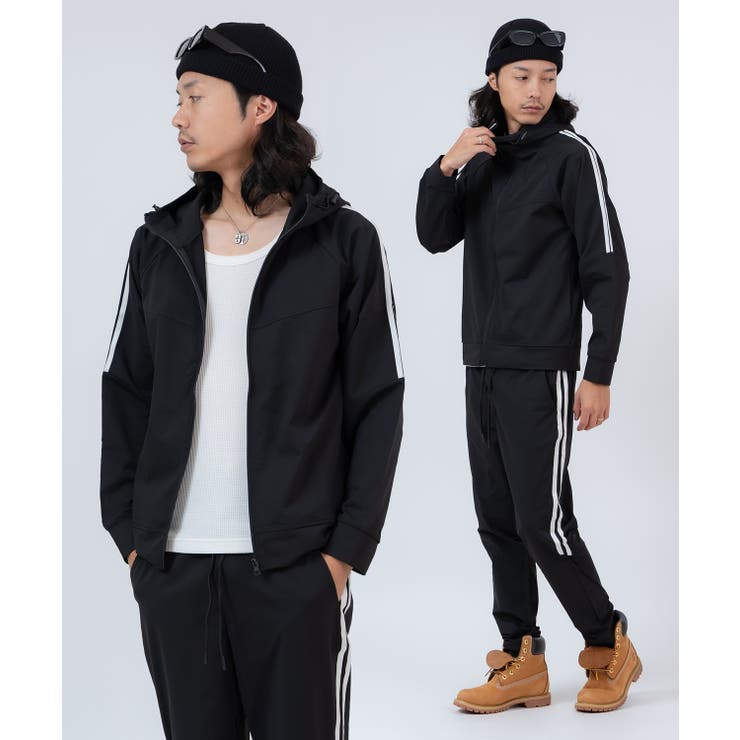 ブラック | トラックジャケット サイドライン メンズ | improves