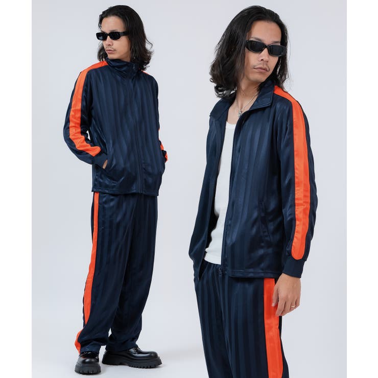 ネイビー×オレンジ | ジャージ メンズ レディース | improves