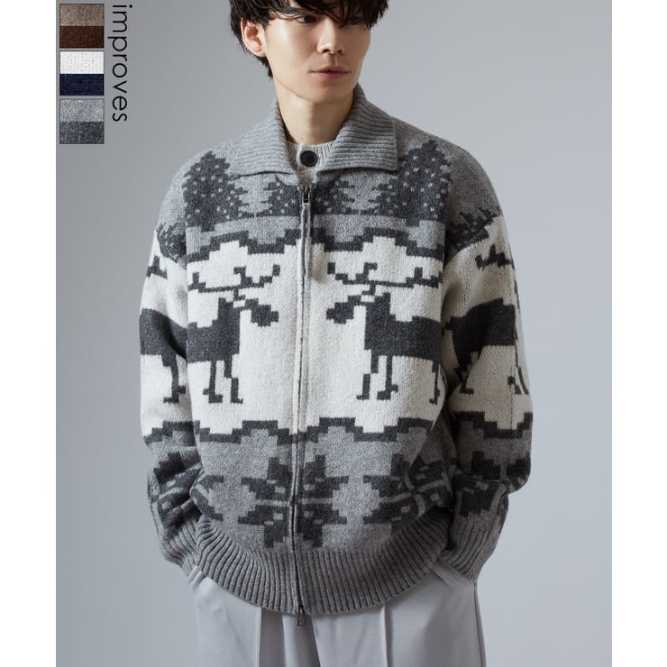 セーター メンズ ノルディック柄 | improves | 詳細画像1 