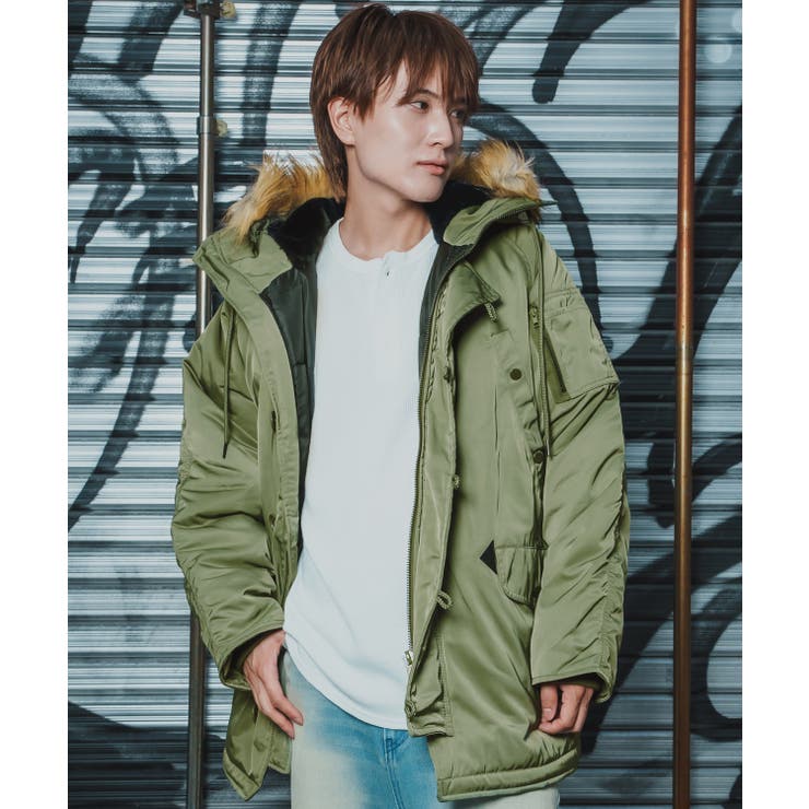 カーキ | ミリタリージャケット メンズ N | improves