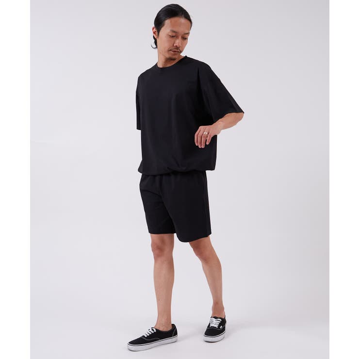 ブラック | セットアップ 半袖Tシャツ ハーフパンツ | improves