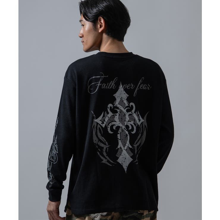 長袖Tシャツ メンズ クロススカル | improves | 詳細画像1 