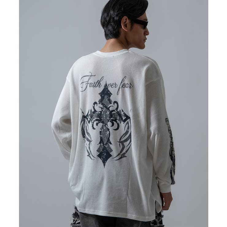 長袖Tシャツ メンズ クロススカル | improves | 詳細画像2 