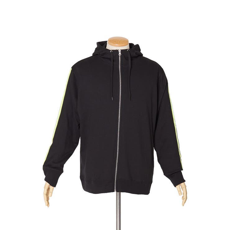 蛍光色 袖ライン パーカー[品番：IP000004581]｜improves（イン