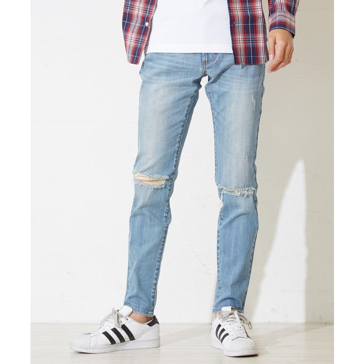 クラッシュ スキニー デニムパンツ 品番 Ip Improves インプローブス のメンズ ファッション通販 Shoplist ショップリスト