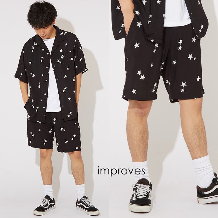 星柄 ショートパンツ  メンズ[品番：IP000004842]｜improves（インプローブス）のメンズファッション通販｜SHOPLIST（ショップリスト）