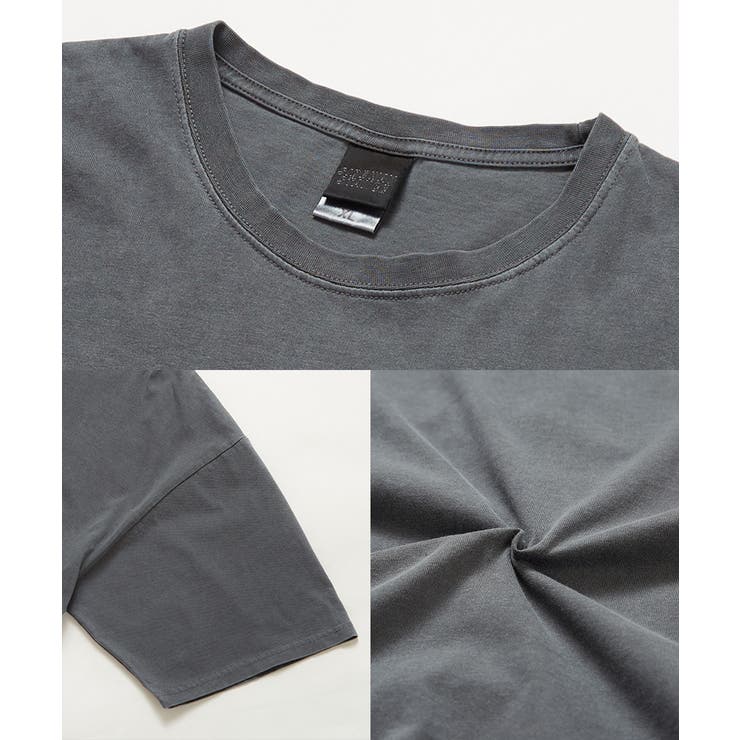 Tシャツ メンズ 半袖Tシャツ 無地 ピグメント 丸首 クルーネック
