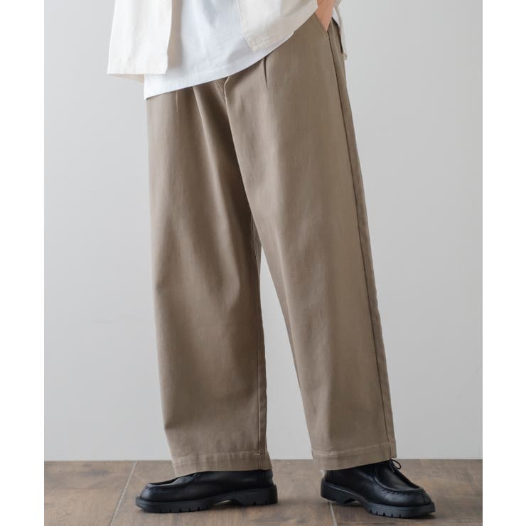 カツラギ ワイド タックパンツ[品番：IP000005539]｜improves（インプローブス）のメンズ ファッション通販｜SHOPLIST（ショップリスト）