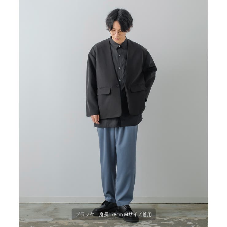 ストレッチ ノーカラージャケット メンズ[品番:IP000005542 ストレッチ ノーカラージャケット メンズ[品番:IP000005542