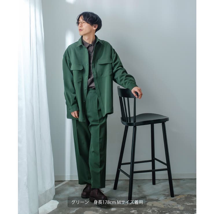 ストレッチ シャツジャケット メンズ[品番：IP000005543]｜improves