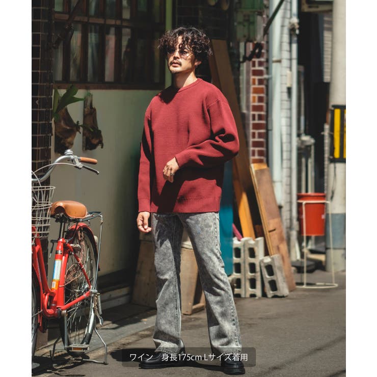 Argue Culture タッセルニットセーターおしゃれメンズ レッド RBC】【秋冬】ウールタートルネックニットセーター/レッド/ZEGNA