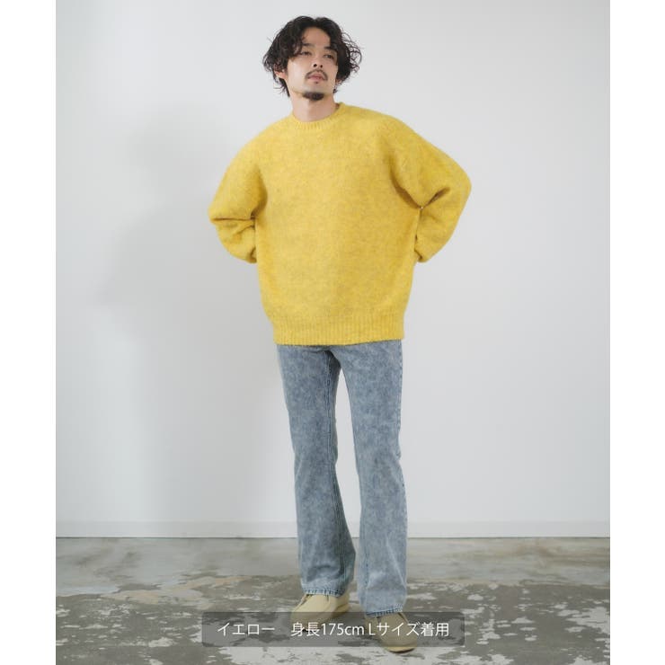 coco 中古 アンパスィ and per se メンズ ニット LL 黄色