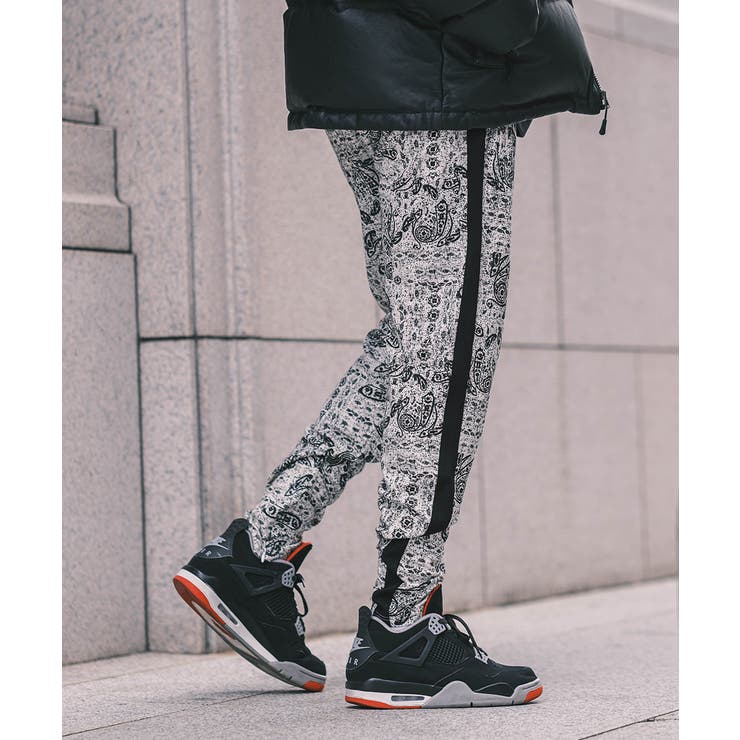 スリムフィット 裾ジップ ペイズリー サイドライン ジャージパンツ メンズ 品番 Ip Improves インプローブス のメンズ ファッション通販 Shoplist ショップリスト