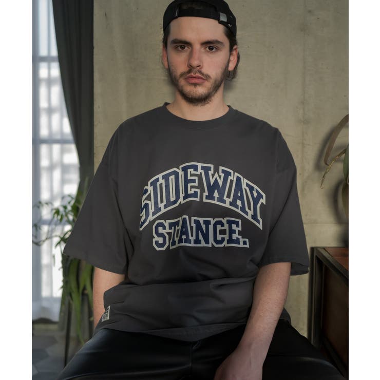 チャコール | tシャツ メンズ カレッジロゴ | improves