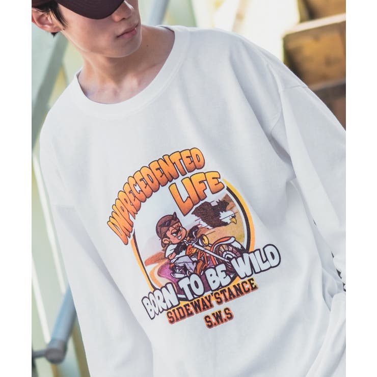 ウォッシュドホワイト | 長袖Tシャツ メンズ SIDEWAY | improves