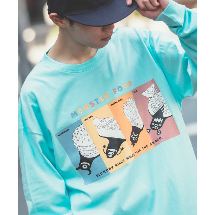 ブルー | 長袖Tシャツ メンズ SIDEWAY | improves