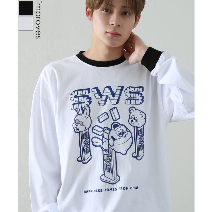 長袖Tシャツ メンズ SIDEWAY | improves | 詳細画像1 