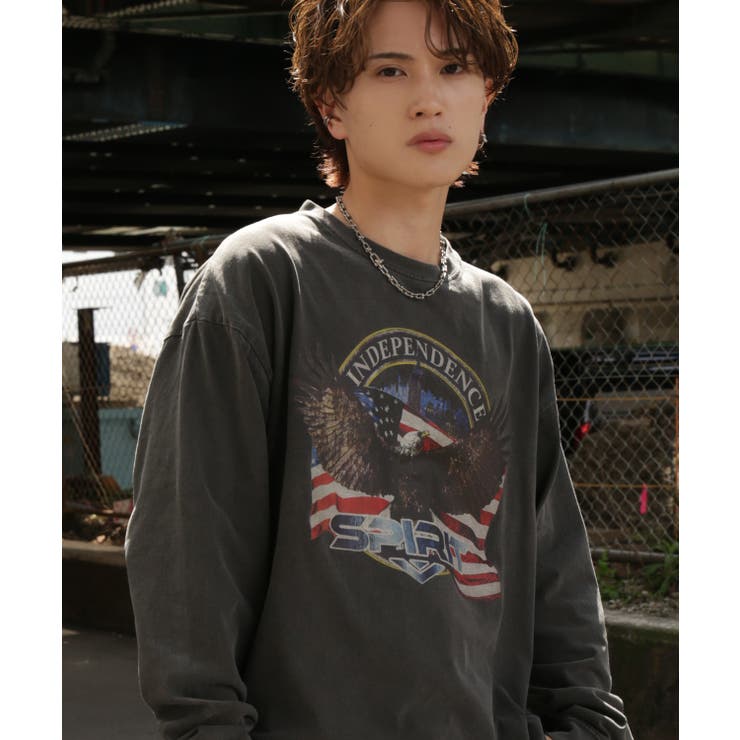 ブラック | 長袖Tシャツ メンズ SIDEWAY | improves
