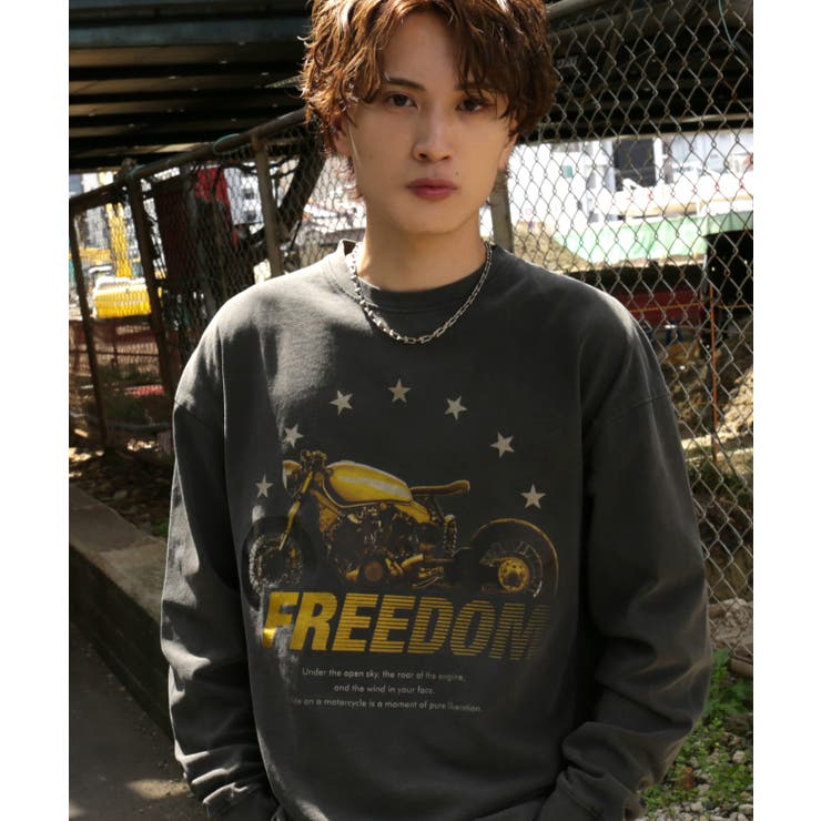 ブラック | 長袖Tシャツ メンズ SIDEWAY | improves