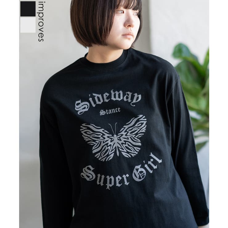 長袖Tシャツ レディース SIDEWAY | improves | 詳細画像1 