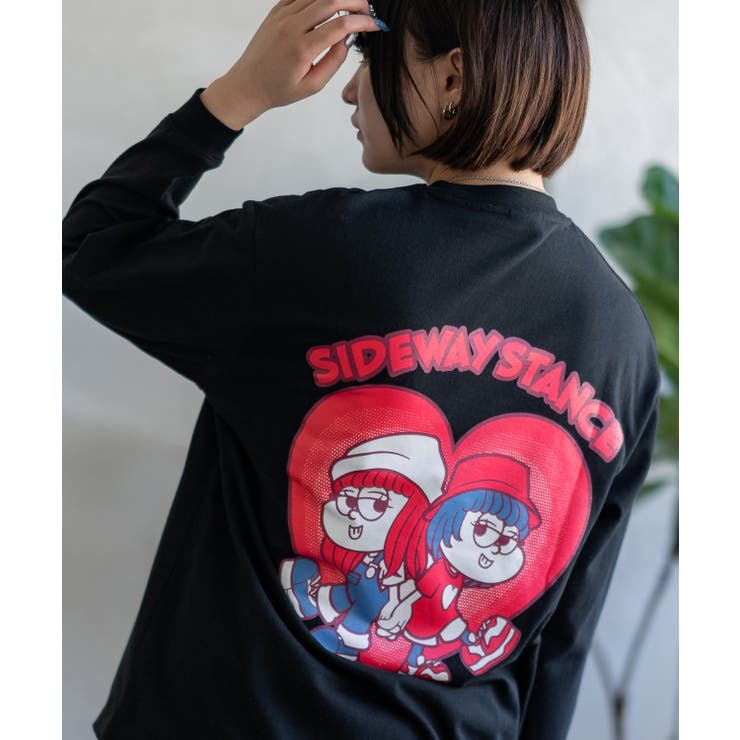 ブラック | 長袖Tシャツ レディース SIDEWAY | improves
