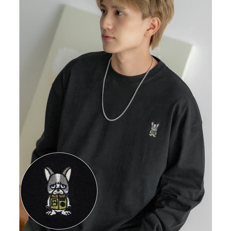 ブラック | 長袖Tシャツ メンズ SIDEWAY | improves