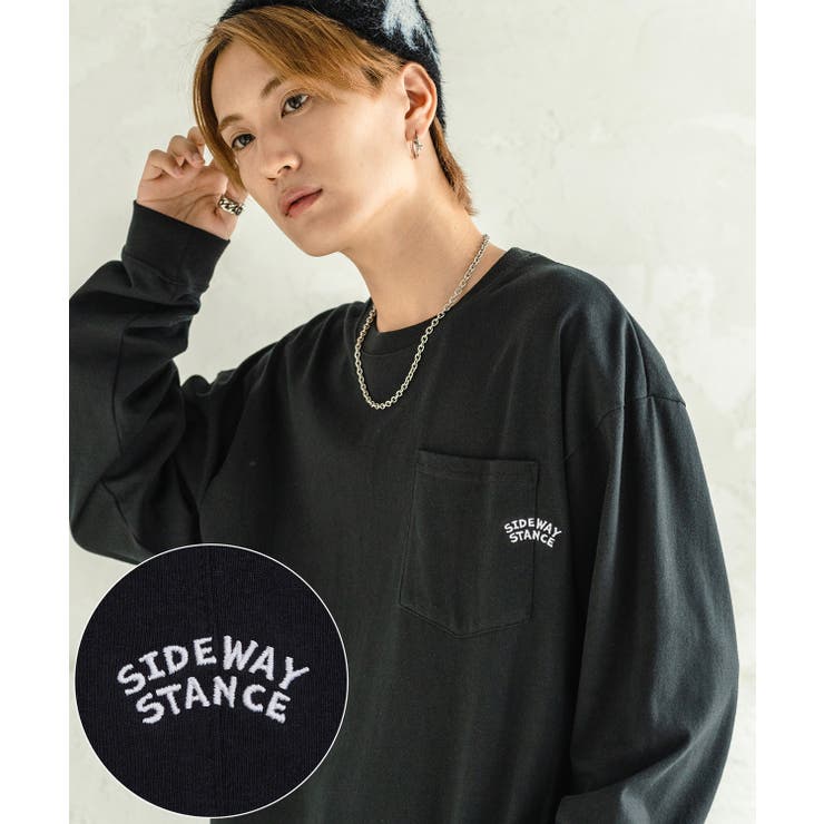 ブラック | 長袖Tシャツ メンズ SIDEWAY | improves