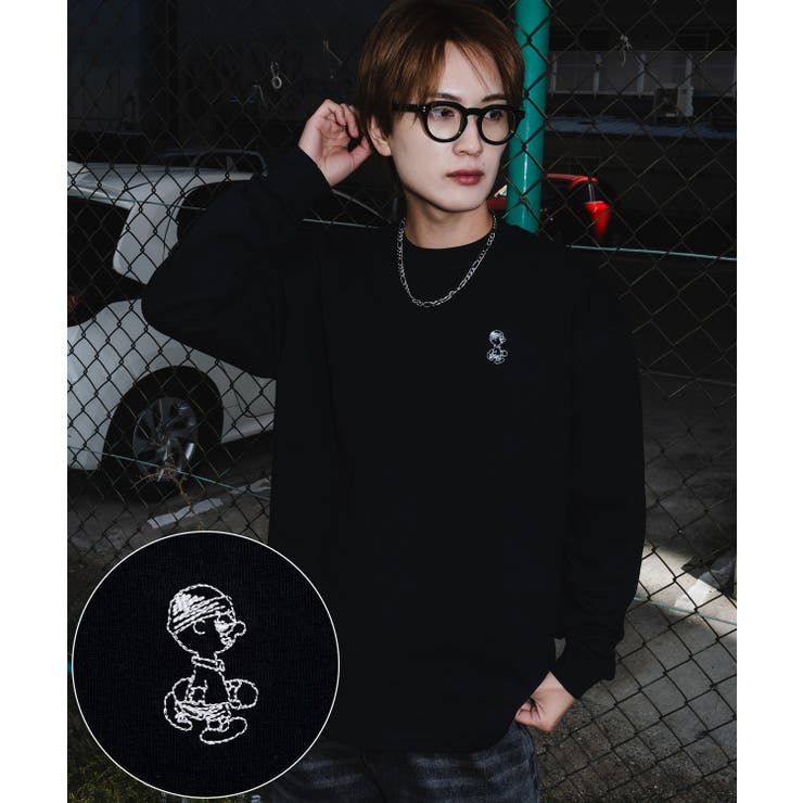 ブラック | 長袖Tシャツ メンズ SIDEWAY | improves