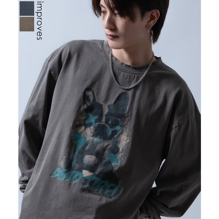 長袖Tシャツ メンズ SIDEWAY | improves | 詳細画像1 