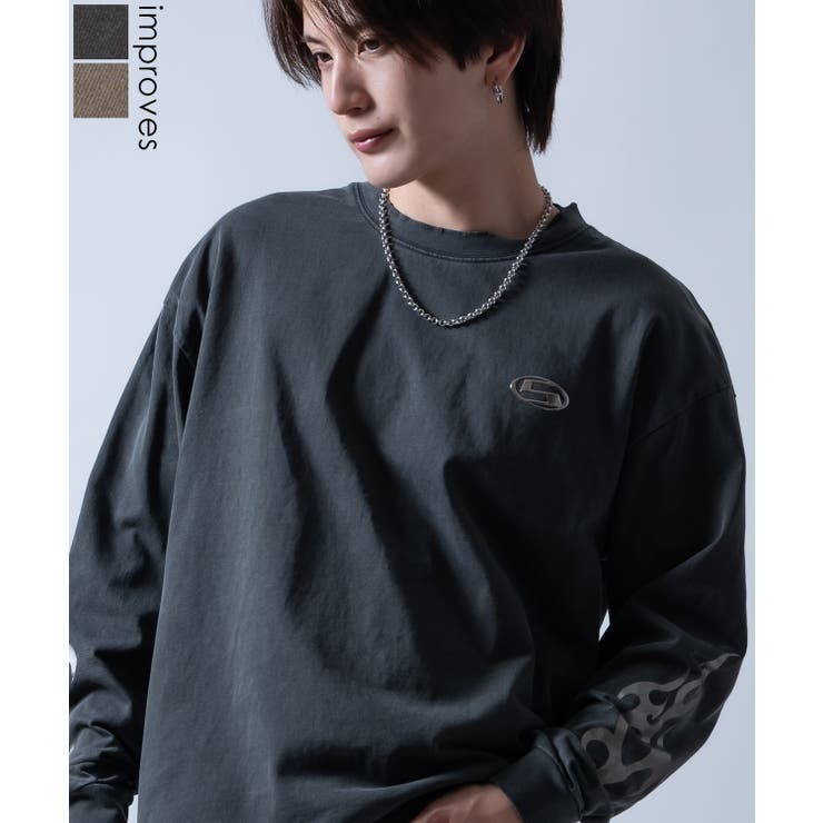 長袖Tシャツ メンズ SIDEWAY | improves | 詳細画像1 