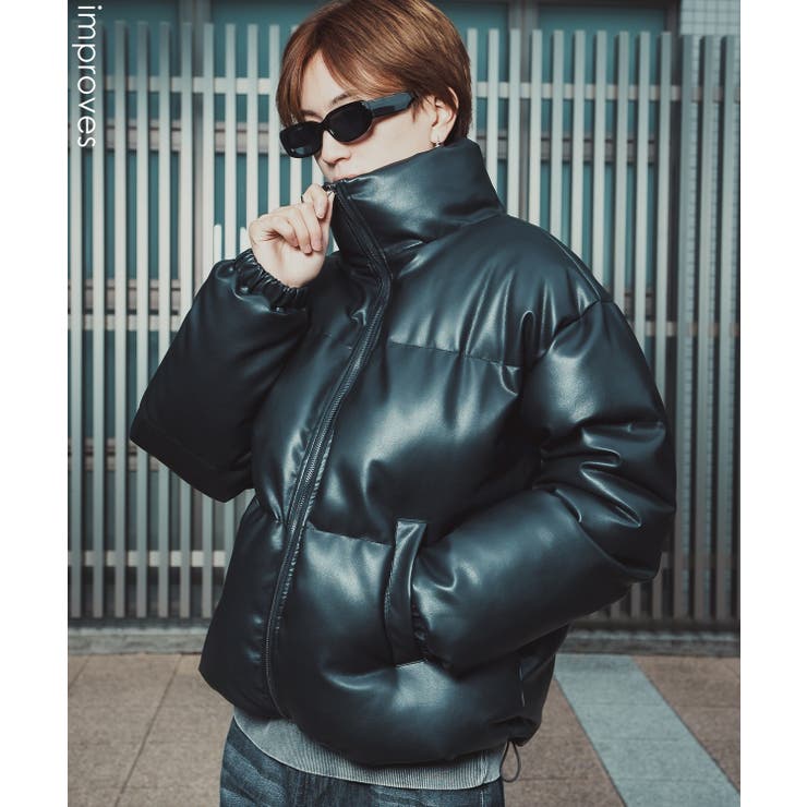 ダウンジャケット メンズ シンセティックレザー | improves | 詳細画像1 