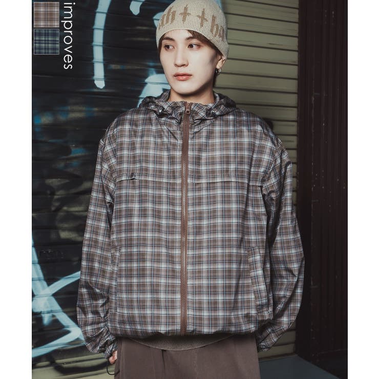 パーカー メンズ チェック柄 | improves | 詳細画像1 