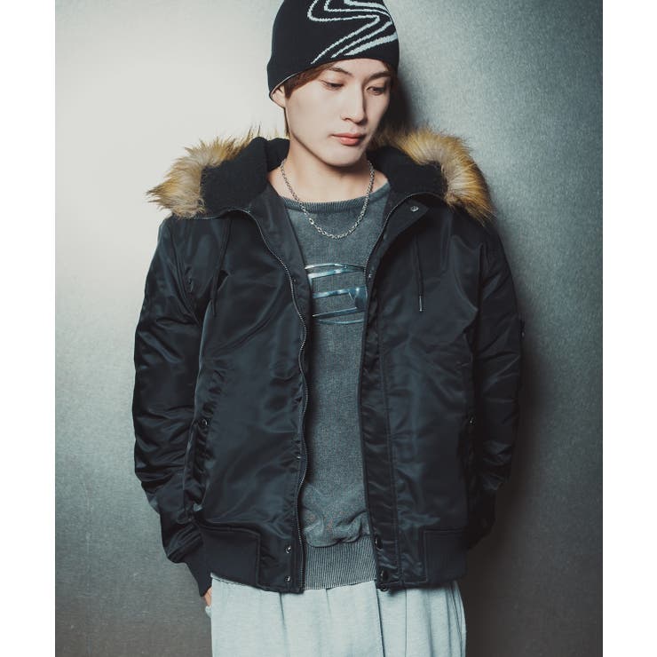 ブラック | ブルゾン メンズ ポリナイロン | improves