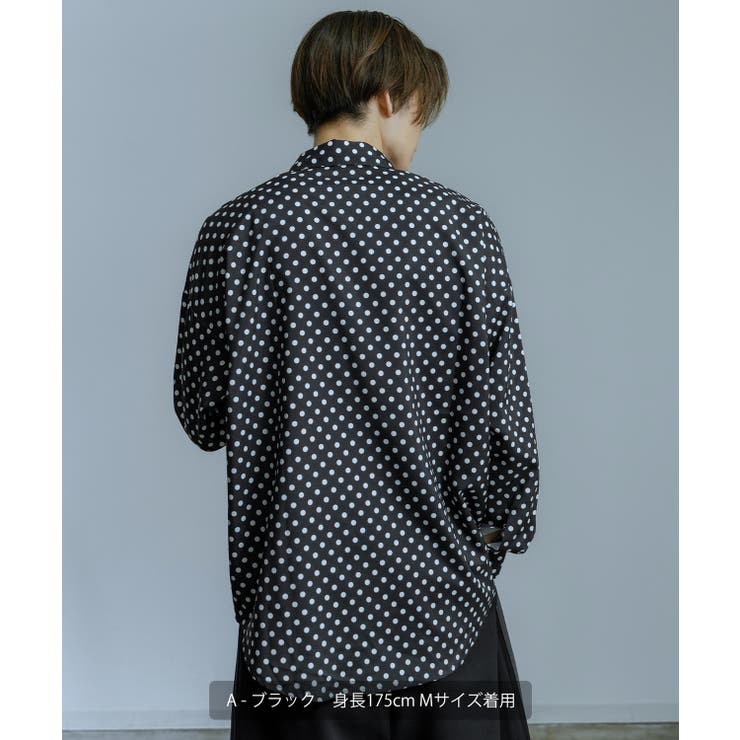 長袖レギュラーシャツ メンズ ドット | improves | 詳細画像4 