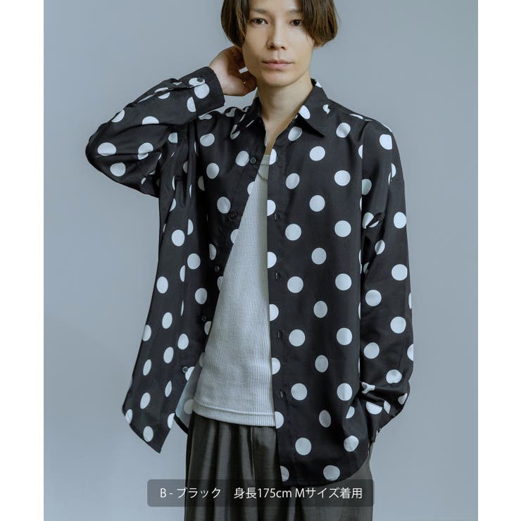 長袖レギュラーシャツ メンズ ドット | improves | 詳細画像8 