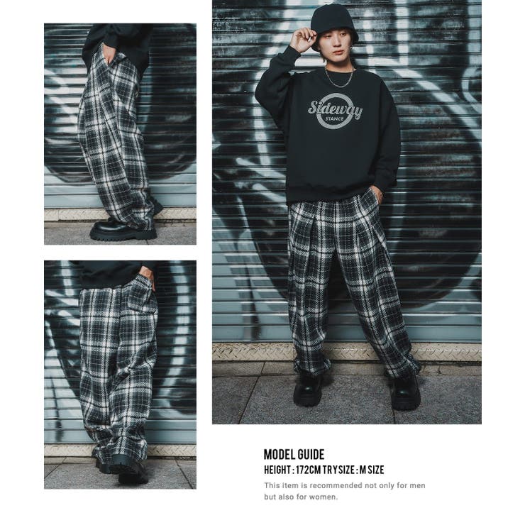 ワイドパンツ メンズ チェック柄 | improves | 詳細画像3 