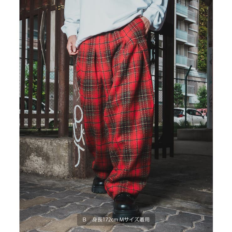 ワイドパンツ メンズ チェック柄 | improves | 詳細画像6 