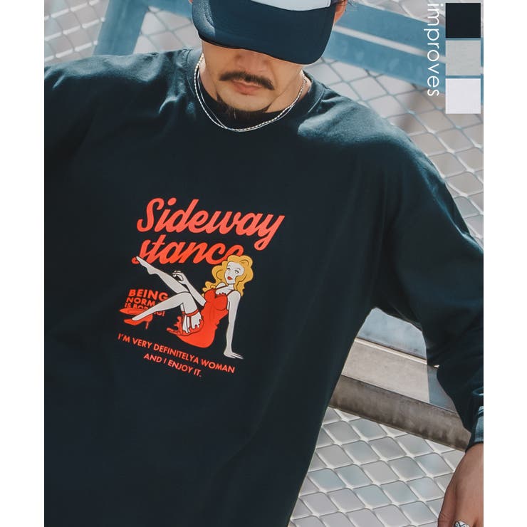 長袖Tシャツ メンズ SIDEWAY | improves | 詳細画像1 