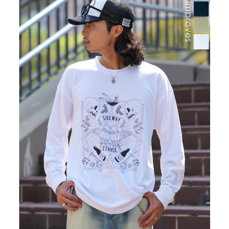 長袖Tシャツ メンズ SIDEWAY | improves | 詳細画像1 