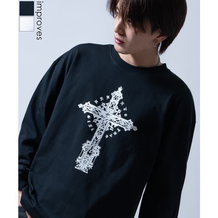 長袖Tシャツ メンズ クロス | improves | 詳細画像1 