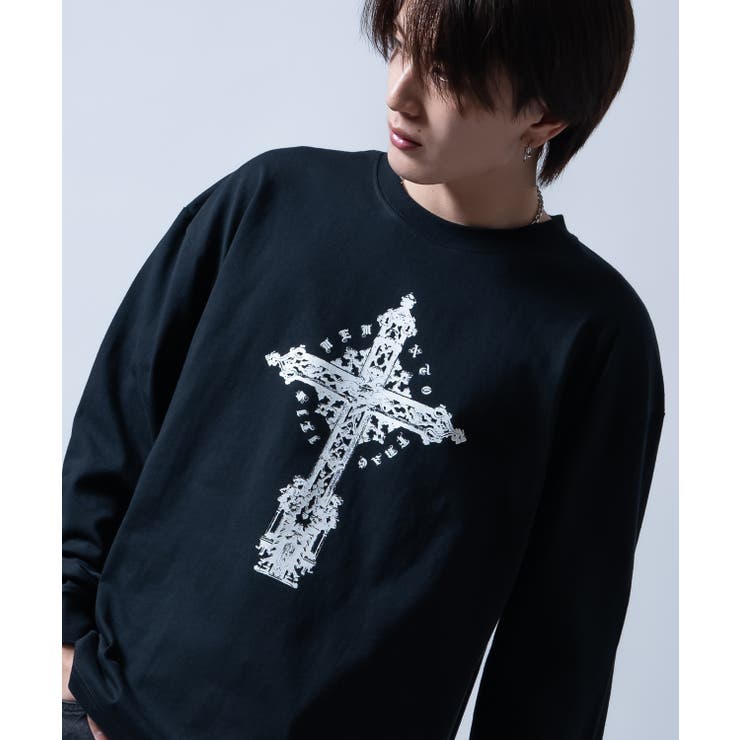 ブラック | 長袖Tシャツ メンズ クロス | improves
