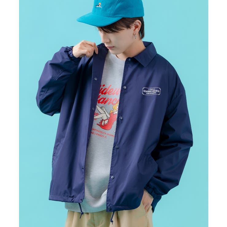 ネイビー | コーチジャケット メンズ SIDEWAY | improves