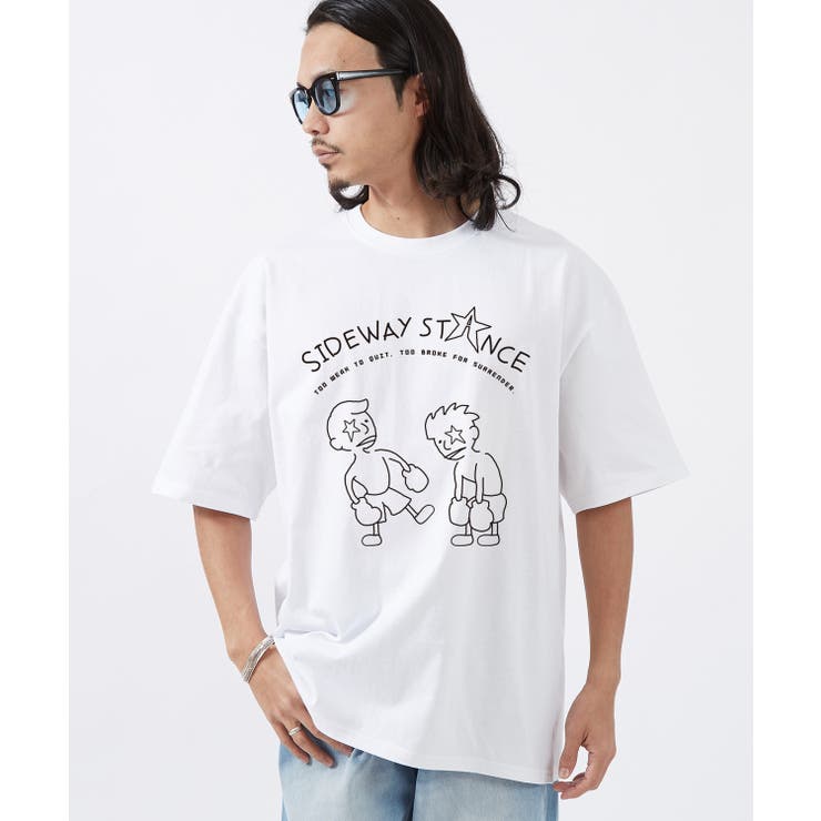 ホワイト | 半袖Tシャツ メンズ SIDEWAY | improves