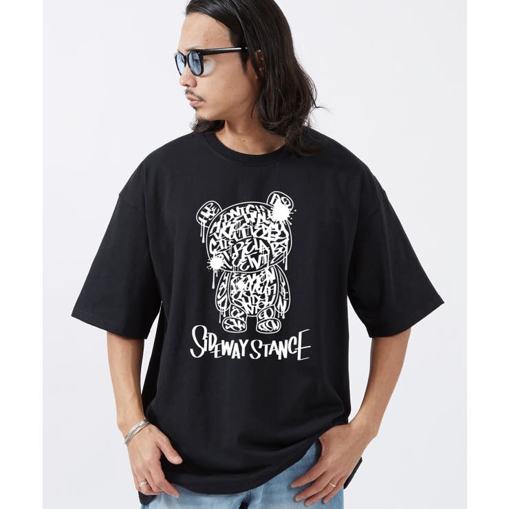 ブラック | 半袖Tシャツ メンズ SIDEWAY | improves