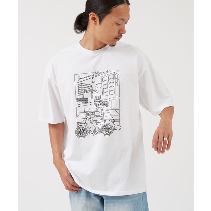ホワイト | 半袖Tシャツ メンズ SIDEWAY | improves